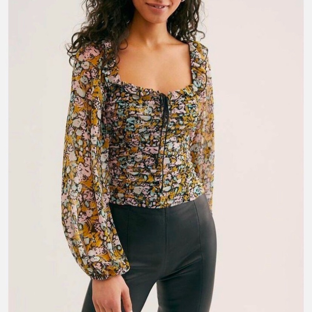 Free People Mabel printed blouse